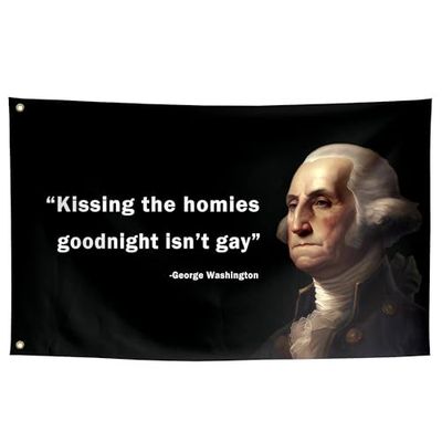 ToFlagify Bandiere divertenti con scritta "Kissing the Homies Goodnight" (lingua italiana non garantita) con citazione, da 0,9 x 1,5 m, per camera da letto, dormitorio, camera da letto, uomo, grotta,