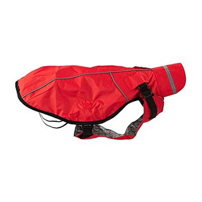 JEGGO Dry dog, regenjas voor honden, met aan beide zijden te openen ritssluiting, water- en winddicht, ademend, met binnenvoering ter bescherming tegen kou