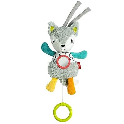 Fehn caja de música zorro bebé, peluche con melodía de nana "Weißt du wieviel Sternlein stehen", juguete para bebé para llevar y estar en casa, juguete musical para bebés y niños pequeños