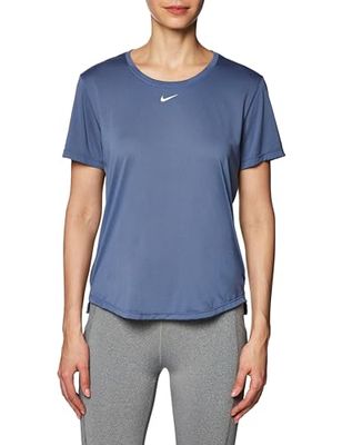 Nike Women's Shirt W NK One DF SS STD Top, Diffused Blue/White, DD0638-491, L