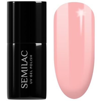 SEMILAC 130 Sleeping Beauty Pink Nail UV Gel Polish | Long Lasting and Easy to Apply | Soak off UV/Led | Perfect for Home and Professional Manicure and Pedicure 7 ml