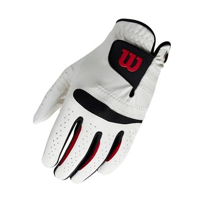 Wilson Guanto da golf per uomo, Taglia S, Destra, MRH, Bianco, Feel Plus, WGJA00065S