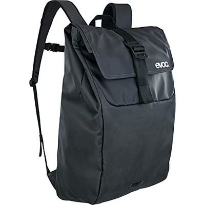 EVOC DUFFLE BACKPACK 26, praktische dagrugzak (ideale wandelrugzak met elastische zijvakken, waterdichte rugzak, afmetingen: 17 x 31 x 50 cm, volume: 26 l), Carbon grijs - Zwart