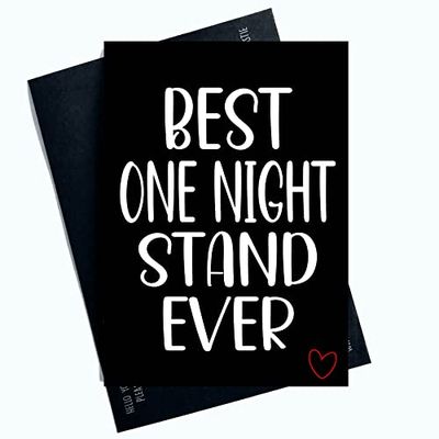 Grappige Valentijnsdag Kaarten Beste One Night Stand Ooit Valentijnsdag Kaart Grap Gelach Fun Nieuwigheid Geel SP30
