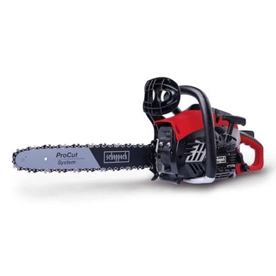 Scheppach 5910127903 Motosierra térmica Pcs38, Motor 2T Potente de 37,2 cm3, cadena y guía Procut 35 cm, lubricación automática de la cadena, freno de cadena integrado