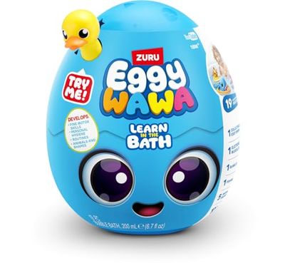 Eggy Wawa Learn in The Bath de ZURU, Juguete de Aprendizaje Interactivo para bebés y niños pequeños con música, educación, Aprendizaje, Desarrollo y motricidad Fina a través del Juego