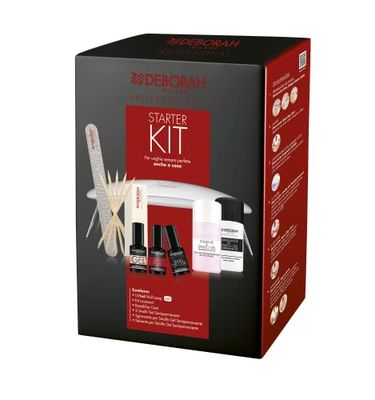 Deborah Milano Professional - Starter Kit per Manicure con Smalto Gel Semipermanente, per un Risultato Professionale a Casa, Dona Unghie Brillanti e Rinforzate Long Lasting