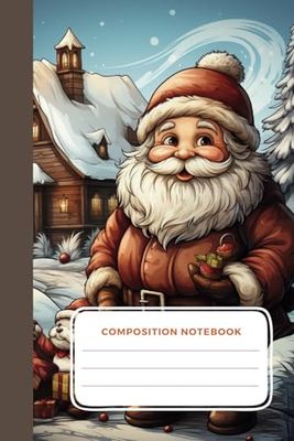 Christmas Cheer Notebook: Santa Claus and Holiday-Themed Composition Book
