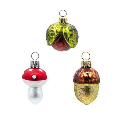 Oberfränkische Glas Christmas Bauble, Multicoloured, 4.5 cm