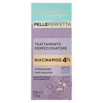 CLINIANS | Tratamiento en Crema Perfeccionador de la Piel, Niacinamida 4%, Dermatológicamente Testado, Made in Italy, 50 ml