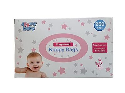 My Baby 4 NAPPY BAGS FRAGRANCED 250 PACK - 250, White