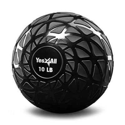 Yes4All NZQD Dynamic Slam Balls 4,5 kg, lucida, palla medica riempita di sabbia senza rimbalzo, adatta per l'allenamento e l'incremento della forza