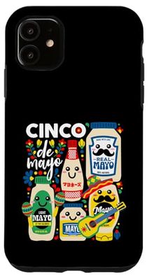 Cinco De Mayo 5 Cute Kawaii Mayonnaise Jars Festive Graphic Case for iPhone 11
