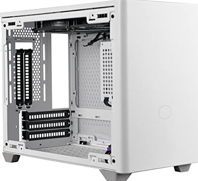 Cooler Master MasterBox NR200P Mini ITX Computer Case - Tempered Glass Side Panel, Superior Cooling Options, Vertical GPU display, Tool-Free 360 Degree Accessibility - White