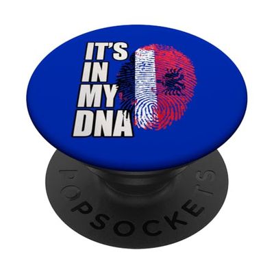 Albanés y Yemen Mezcla de ADN Bandera Patrimonio PopSockets PopGrip Adhesivo