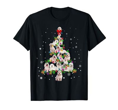 Cute Cotton de Tulear Dog Christmas Tree Gift Decoration Xmas Tree T-Shirt