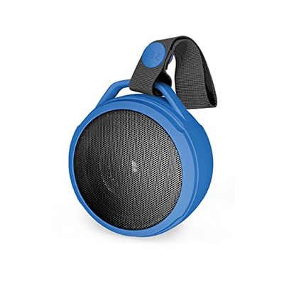JAZ SBS Speaker Wizard da 3W, Cassa Musica Water Resistant IPX6, Altoparlante Wireless con Laccetto e Cavo di Ricarica, Blu