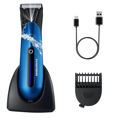 BarberBoss Body Shaver for Men – Rechargeable Cordless Men's Hair Clippers, Ball Trimmer, Body Trimmer for Chest, Groin & Intimate Areas, Pubic Hair Clipper & Ball Shaver