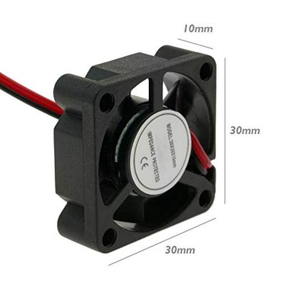 BeMatik VL010 Ventilateur de châssis 12 V CC 30 x 30 x 10 mm