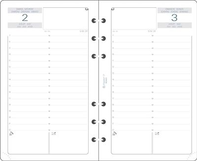 Exacompta 18246 Organizador Recambio para Exatime 17 Diary Media Año Julio A septiembre en francés
