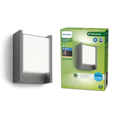 Philips Arbor UltraEfficient, Applique d'extérieur 3,8W, 2700K, antracite, IP44 résistante aux intempéries