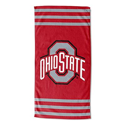 Northwest The Company NCAA - Toalla de Playa a Rayas universitarias de 30 x 60 Pulgadas (Ohio State Buckeyes)