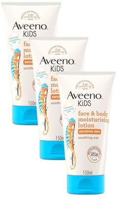 Aveeno Baby Kids Face & Body Moisturising Lotion (Pack of 3)