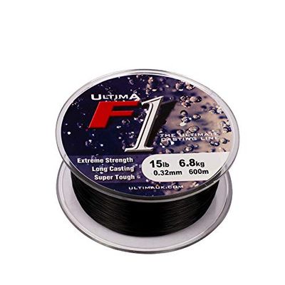 Ultima F1 Fishing Line Unisex-Adult, Noir, 0.32mm-15.0lb/6.8kg