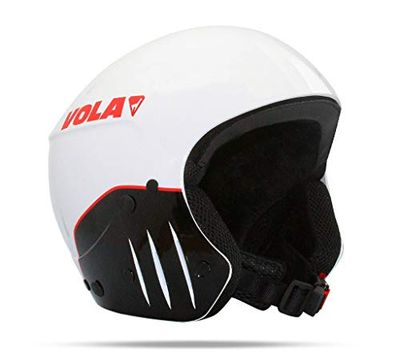 Vola FIS Tech Unisex helm voor volwassenen, wit/rood, XS (52)