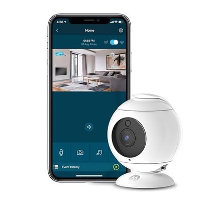 Motorola Focus 89 - Full HD1080p Telecamera di Sorveglianza WiFi - Visione Notturna, Audio Bidirezionale, Sensore di movimento, Vista a 360 gradin, Notifiche in tempo reale - Bianco