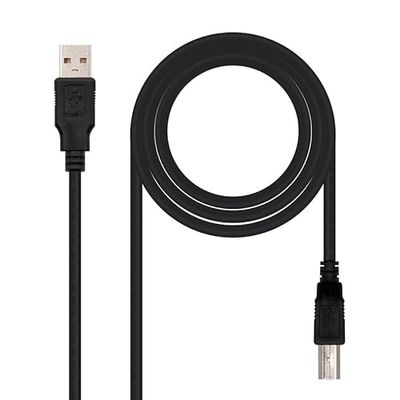 Levitantes Cable USB 2.0 impresora, tipo A/M-B/M, negro, 1.0m