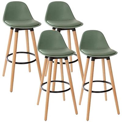 4 Tabourets de bar "Maxon" Kaki