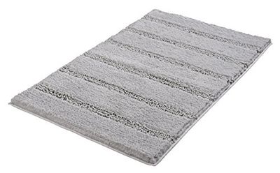 Kleine Wolke Tappeto da Bagno Monrovia, Poliestere, Grigio, 60 x 100 x 2.5 cm