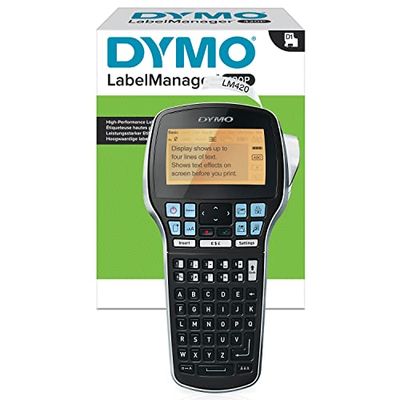 DYMO Etichettatrice LabelManager 420P | Stampante per etichette portatile ricaricabile ad alte prestazioni | Connessione al computer | Stampa codici a barre, loghi e grafica