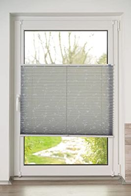 K-Home Estor Plisado Elba Estampado, Gris, 50 x 130 cm (Ancho x Largo), Moderno
