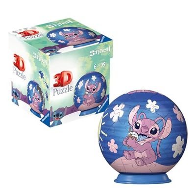 Ravensburger - Puzzle 3D Niños Disney Angel | Puzzles 3D para Niños De 6 Años O Más | Maquetas para Montar De 55 Piezas | Regalo Niño 6 Años O Más