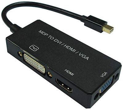 Value 12993154 Adattatore Cavo Mini Display Port a DVI/DP/HDMI, V1.2, Attivo Nero