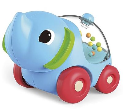 Lisciani - Auto Olifant en Puzzels voor Baby - Educatief spel - Sensorische ontwikkeling - Kleine auto met ballen - Ballen maken cirkelvormige bewegingen - 1 tot 4 jaar - Carotina Baby