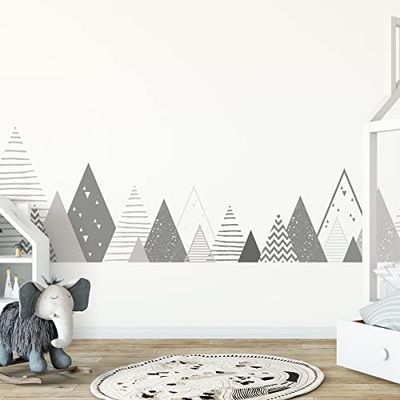 Muurstickers Kinderen Decoratie Babykamer Muurstickers Kinderen Muurstickers Scandinavische bergen Grishka H120 x L 200 cm