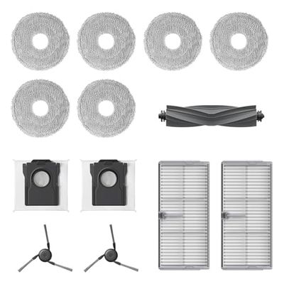 Dreame Kit Accessori per robot L40 Ultra e X40 Ultra Complete Include 6x Panni mop (3 paia), 2x Filtri, 2x Sacchetti polvere, 2x Spazzole laterali, 1x Spazzola principale