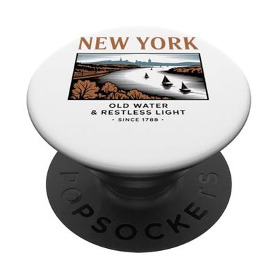 Agua vieja de Nueva York y luz inquieta PopSockets PopGrip Adhesivo