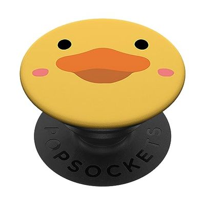 PopSockets Duck Face Funny Yellow Rubber Duck Cute Duck PopSockets Swappable PopGrip