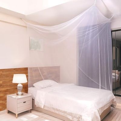 Sekey, 220x100x200 cm Moustiquaire pour Lits Simples | Écran de Protection Anti-Insectes | Kit de Suspension Complet, Filet rectangulaire Qui Vous protège et Repousse Les Insectes