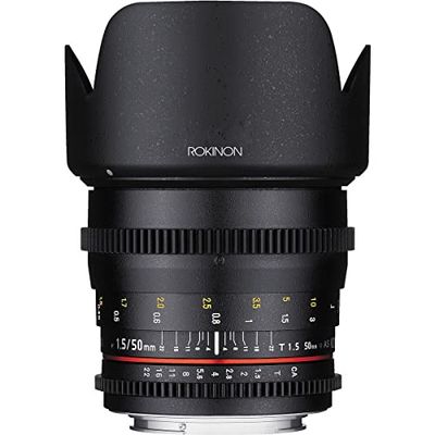 Rokinon Cine DS 50 mm T1.5 AS IF UMC Full Frame Cine Lens voor Canon EF camera's