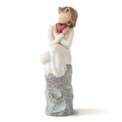 Willow Tree Figura de menina com coração sentado, Home Deco, Enesco