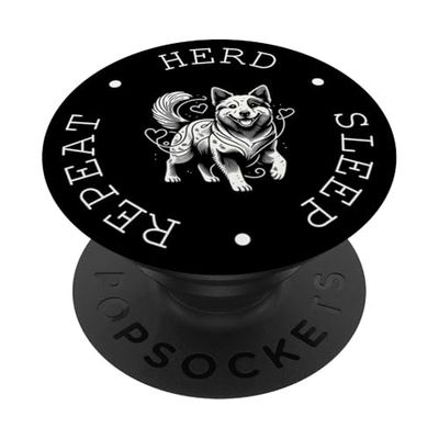 Perro ganado australiano Blue Heeler ACD Herding Dog Leal PopSockets PopGrip Adhesivo