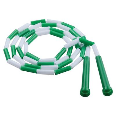 Champion Sports Klassieke Plastic Gesegmenteerde Kralen Springtouwen - Phys. Ed, Gym, Fitness en Recreatief Gebruik, 6'L, Groen/Wit
