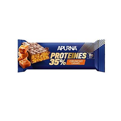 APURNA - BARRES HYPERPROTEINEES CRUNCHY CARAMEL - Présentoir de 20 barres de 45g