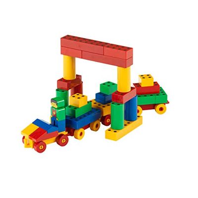 Theo Klein 656 Manetico Set Creativo, 85 mattoncini magnetici Colorati, 10 schede con Istruzioni di Montaggio, Giocattolo per Bambini a Partire da 1 Anno