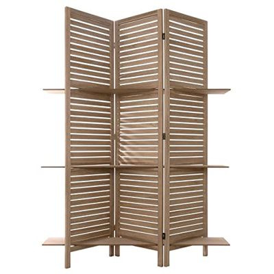 Atmosphera - Paravent 3 étagères - Bois H170 cm